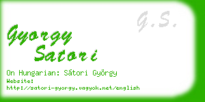 gyorgy satori business card