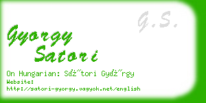 gyorgy satori business card